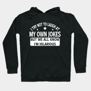 I Try Not To Laugh At My Own Jokes But We All Know I'm Hilarious Hoodie